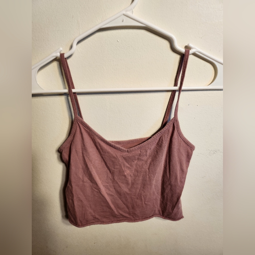 Purple/pink crop tank top